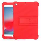 For iPad mini 5 / 4 Tablet PC Silicone Protective Case with Invisible Bracket(Red) - 1