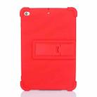 For iPad mini 5 / 4 Tablet PC Silicone Protective Case with Invisible Bracket(Red) - 3
