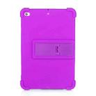 For iPad mini 5 / 4 Tablet PC Silicone Protective Case with Invisible Bracket(Purple) - 3