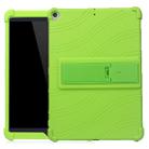 For iPad 10.2 / 10.5 Tablet PC Silicone Protective Case with Invisible Bracket(Green) - 1