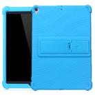For iPad 10.2 / 10.5 Tablet PC Silicone Protective Case with Invisible Bracket(Sky Blue) - 1