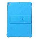 For iPad 10.2 / 10.5 Tablet PC Silicone Protective Case with Invisible Bracket(Sky Blue) - 3