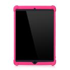 For iPad 10.2 / 10.5 Tablet PC Silicone Protective Case with Invisible Bracket(Rose Red) - 2