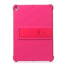 For iPad 10.2 / 10.5 Tablet PC Silicone Protective Case with Invisible Bracket(Rose Red) - 3