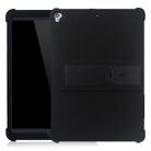 For iPad 10.2 / 10.5 Tablet PC Silicone Protective Case with Invisible Bracket(Black) - 1