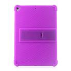 For iPad 10.2 / 10.5 Tablet PC Silicone Protective Case with Invisible Bracket(Purple) - 3