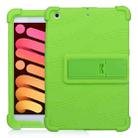For iPad mini 3 / 2 / 1 Tablet PC Silicone Protective Case with Invisible Bracket(Green) - 1