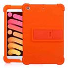 For iPad mini 3 / 2 / 1 Tablet PC Silicone Protective Case with Invisible Bracket(Orange) - 1