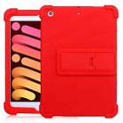 For iPad mini 3 / 2 / 1 Tablet PC Silicone Protective Case with Invisible Bracket(Red) - 1