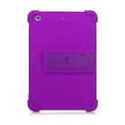 For iPad mini 3 / 2 / 1 Tablet PC Silicone Protective Case with Invisible Bracket(Purple) - 3