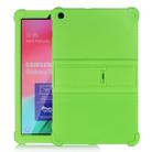 For Galaxy Tab A 10.1 (2019) T510 Tablet PC Silicone Protective Case with Invisible Bracket(Green) - 1