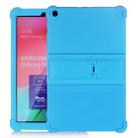 For Galaxy Tab A 10.1 (2019) T510 Tablet PC Silicone Protective Case with Invisible Bracket(Sky Blue) - 1