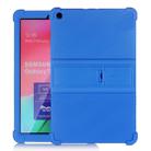 For Galaxy Tab A 10.1 (2019) T510 Tablet PC Silicone Protective Case with Invisible Bracket(Dark Blue) - 1