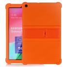 For Galaxy Tab A 10.1 (2019) T510 Tablet PC Silicone Protective Case with Invisible Bracket(Orange) - 1