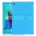 For Galaxy Tab S5e T720 Tablet PC Silicone Protective Case with Invisible Bracket(Sky Blue) - 1