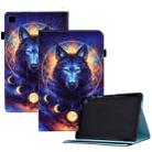 For Samsung Galaxy Tab S6 Lite P610 Colored Drawing Stitching Elastic Band Leather Smart Tablet Case(Space Wolf) - 1