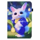 For Samsung Galaxy Tab S7 / S8 Colored Drawing Stitching Elastic Band Leather Smart Tablet Case(Cute Rabbit) - 2