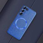 For Samsung Galaxy S22 5G CD Texture Magsafe Magnetic Suction Phone Case(Sapphire Blue) - 1