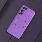 For Samsung Galaxy S22 5G CD Texture Magsafe Magnetic Suction Phone Case(Purple) - 1