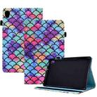 For Lenovo Tab M10 HD 2nd Gen Colored Drawing Stitching Elastic Band Leather Smart Tablet Case(Wavy Pattern) - 1