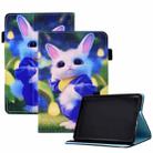 For Amazon Kindle 11th 2022 Colored Drawing Stitching Elastic Band Leather Smart Tablet Case(Cute Rabbit) - 1