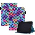 For Amazon Kindle 11th 2022 Colored Drawing Stitching Elastic Band Leather Smart Tablet Case(Wavy Pattern) - 1