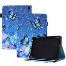 For Amazon Kindle Fire HD 8 2022 / 2020 Colored Drawing Stitching Elastic Band Leather Smart Tablet Case(Butterfly) - 1