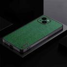 For iPhone 14 TPU + PC + PU Tree Texture Shockproof Full Coverage Protective Phone Case(Green) - 1