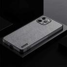 For iPhone 11 Pro TPU + PC + PU Tree Texture Shockproof Full Coverage Protective Phone Case(Grey) - 1