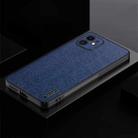 For iPhone 11 TPU + PC + PU Tree Texture Shockproof Full Coverage Protective Phone Case(Blue) - 1