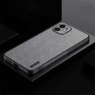 For iPhone 11 TPU + PC + PU Tree Texture Shockproof Full Coverage Protective Phone Case(Grey) - 1