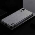 For iPhone XR TPU + PC + PU Tree Texture Shockproof Full Coverage Protective Phone Case(Grey) - 1