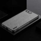 For iPhone 7 Plus / 8 Plus TPU + PC + PU Tree Texture Shockproof Full Coverage Protective Phone Case(Grey) - 1