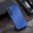 For Samsung Galaxy S23 5G Cloth Texture PU + TPU Phone Case(Blue) - 1