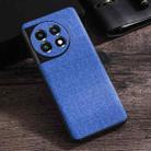 For OnePlus 11 Cloth Texture PU + TPU Phone Case(Blue) - 1