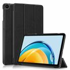 For Huawei Matepad SE 10.4 2022 Custer Pure Color 3-Fold Holder Leather Tablet Case(Black) - 1