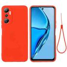 For Infinix Hot 20 4G X6826 Pure Color Liquid Silicone Shockproof Phone Case(Red) - 1