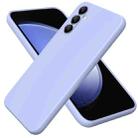 For Samsung Galaxy A14 4G Pure Color Liquid Silicone Shockproof Phone Case (Purple) - 1