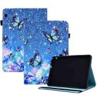 For Huawei MediaPad T3 10 Colored Drawing Stitching Elastic Band Leather Tablet Case(Butterfly) - 1