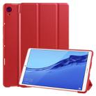 For Huawei MediaPad M6 8.4 inch 3-folding Horizontal Flip PU Leather + Shockproof Honeycomb TPU Case with Holder(Red) - 1