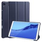 For Huawei MediaPad M6 8.4 inch 3-folding Horizontal Flip PU Leather + Shockproof Honeycomb TPU Case with Holder(Dark Blue) - 1