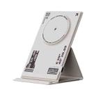 ROCK RWC-0886 W50 Leather Magnetic Wireless Charger Stand(White) - 1