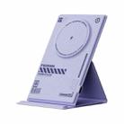 ROCK RWC-0886 W50 Leather Magnetic Wireless Charger Stand(Purple) - 1