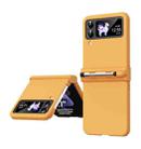 For Samsung Galaxy Z Flip4 5G Macaron Three-piece Set Phone Case with Stylus(Orange) - 1