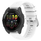 For Garmin Forerunner 265 22mm Solid Color Silicone Watch Band(White) - 1
