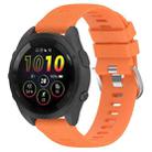 For Garmin Forerunner 265 22mm Solid Color Silicone Watch Band(Orange) - 1