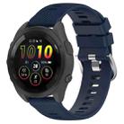 For Garmin Forerunner 265 22mm Solid Color Silicone Watch Band(Midnight Blue) - 1