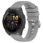 For Garmin Forerunner 265S 18mm Solid Color Silicone Watch Band(Grey) - 1