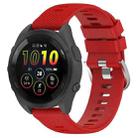 For Garmin Forerunner 265S 18mm Solid Color Silicone Watch Band(Red) - 1