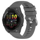 For Garmin Forerunner 265S 18mm Solid Color Silicone Watch Band(Dark Grey) - 1